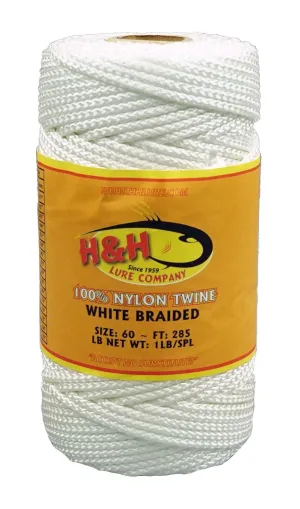 1 lb. Braided Nylon Twine - Green / White