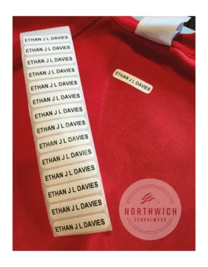 25 Custom Printed Name Labels