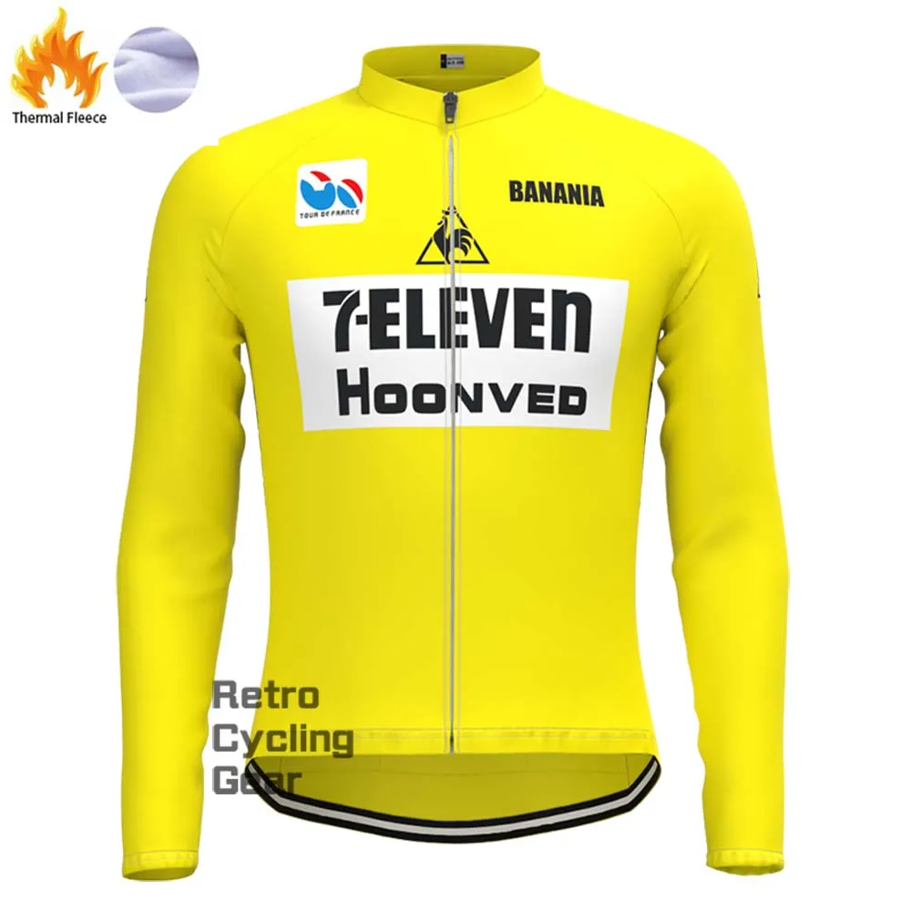 7-Eleven Hoonved Retro Fleece Long Sleeve Cycling Kit - Performance Cycling Gear for Ultimate Comfort