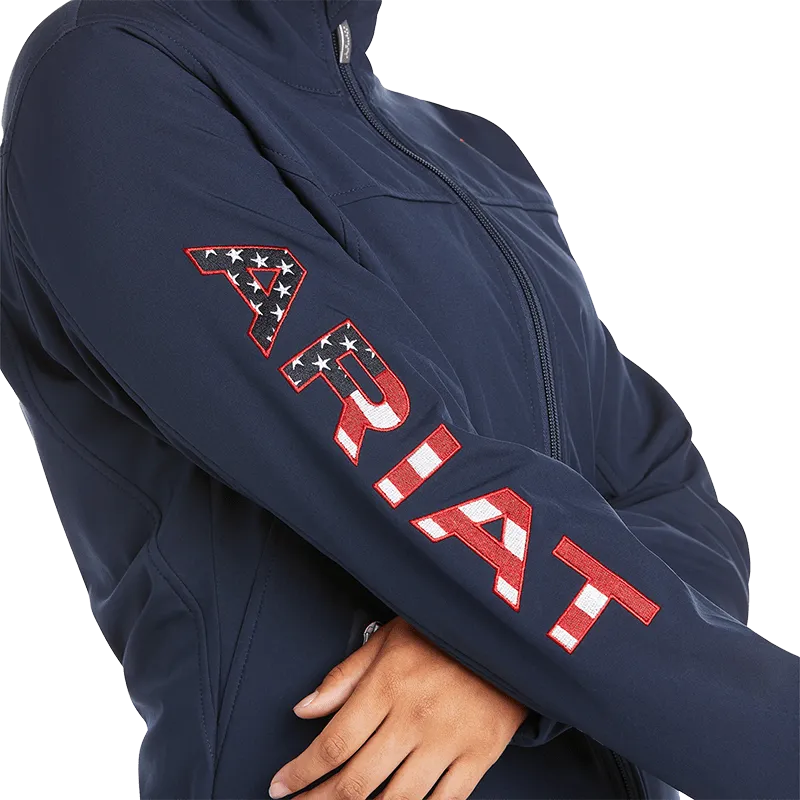 Ariat Women's New Team Navy USA Softshell Jacket