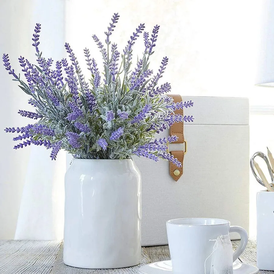 Artificial Vanilla Fake Plant Bright Lavender Has Unique Charming Fragrance Decorate Bedroom Restaurant Office Background Wall