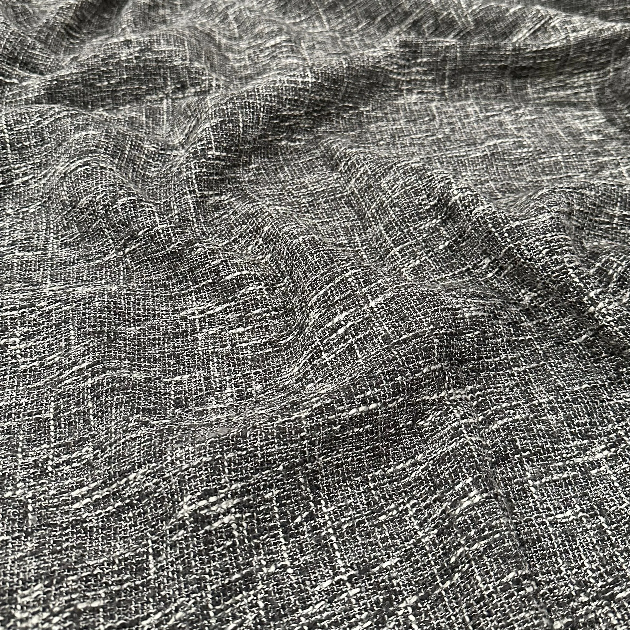 Capri Slub Linen Table Napkin in Charcoal