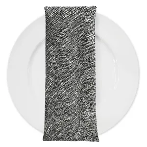 Capri Slub Linen Table Napkin in Charcoal