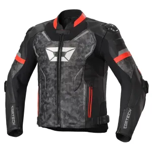 Cortech Revo Sport Air Men's Leather Jacket - Camo/Red