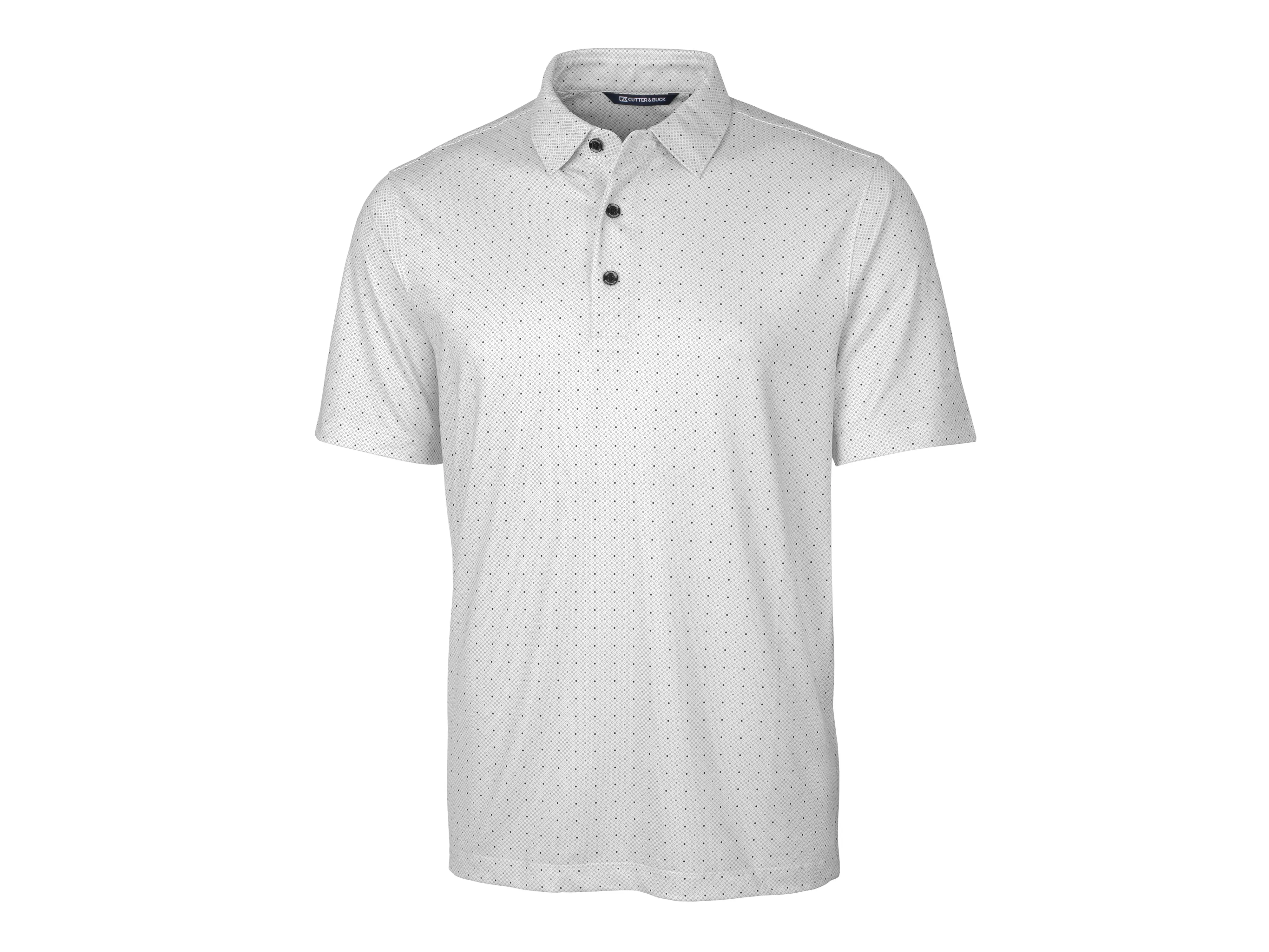 Cutter & Buck Pike Double Dot Print Stretch Mens Big and Tall Polo