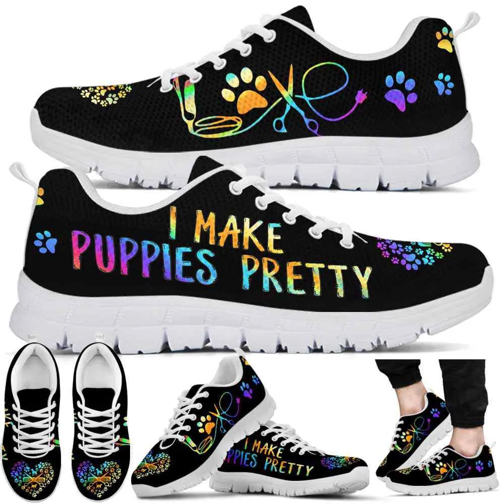 Dog Groomer Sneaker, Dog Groomer Make Puppies Pretty Love Heart Sneakers Shoes, Best Running Shoes, Unique Gifts For Dog Lovers