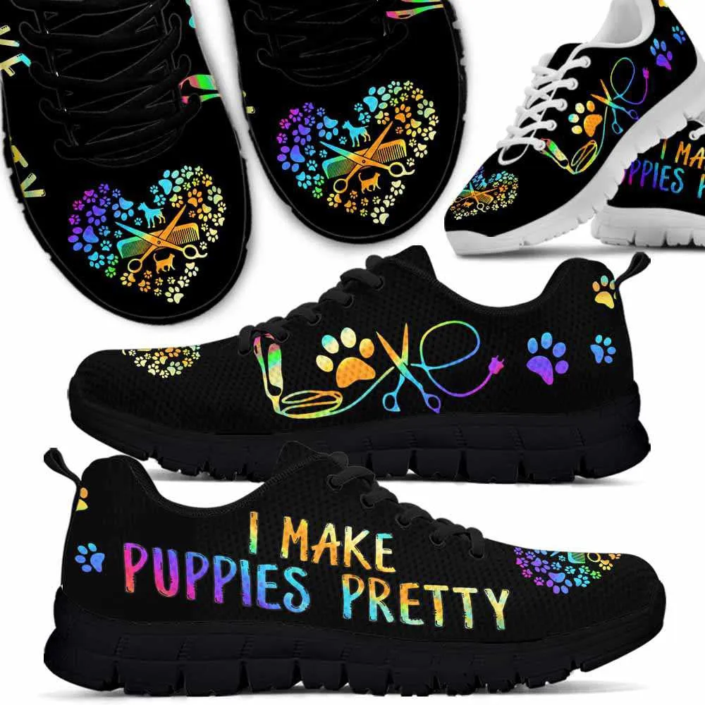 Dog Groomer Sneaker, Dog Groomer Make Puppies Pretty Love Heart Sneakers Shoes, Best Running Shoes, Unique Gifts For Dog Lovers