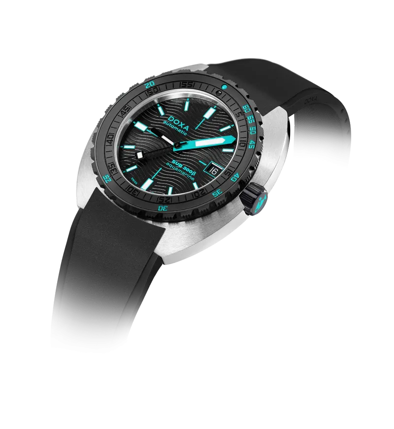 DOXA Sub 300 Beta Aquamarine Rubber Black - 830.10.241.10