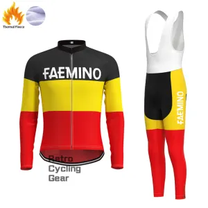 FAEMINO Fleece Retro Cycling Kits