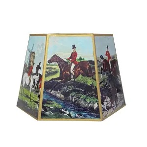 Fox Hunt Lamp Shades, 12 inch