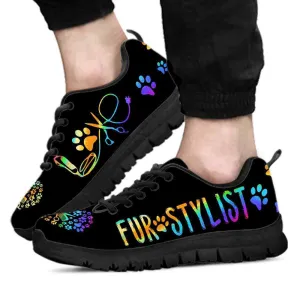 Fur Stylist Love Heart Sneakers Shoes, Dog Print Shoes, Best Running Shoes, Unique Gifts For Dog Lovers