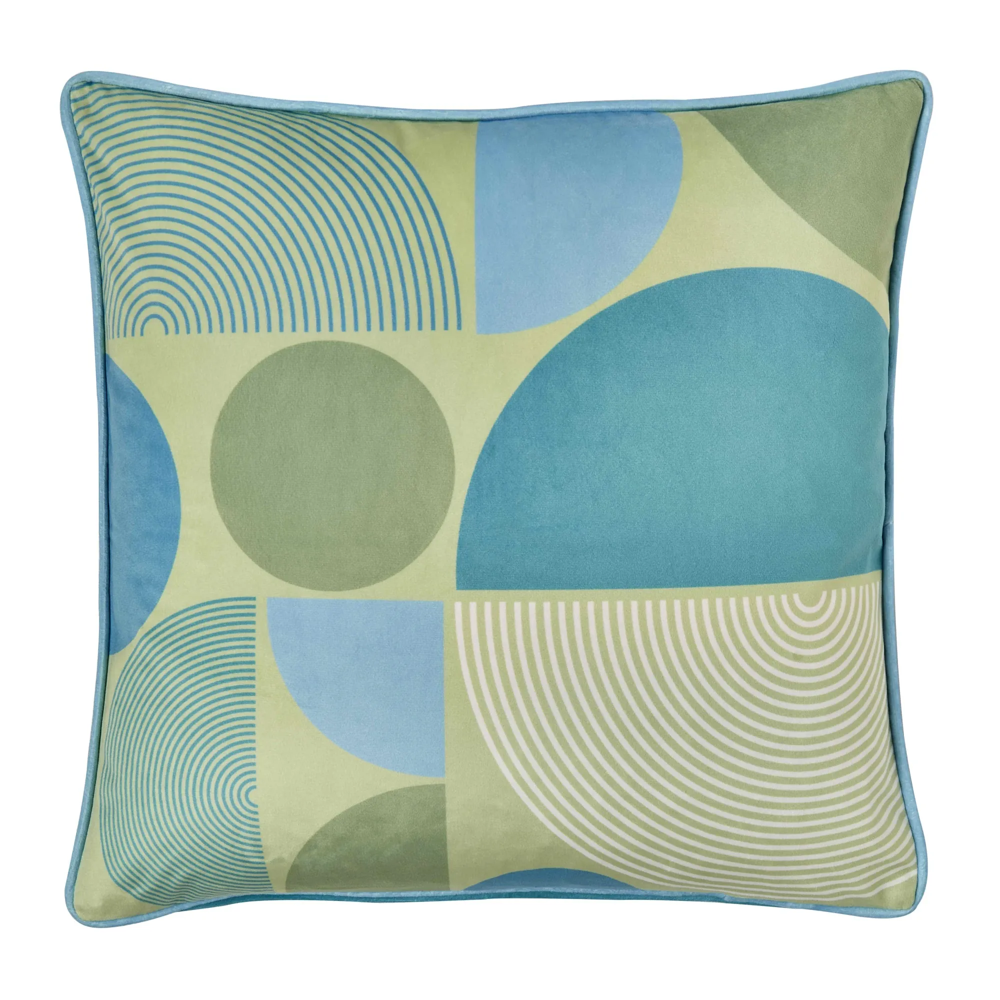 Ingo Filled Cushion by Fusion in Green 43 x 43cm