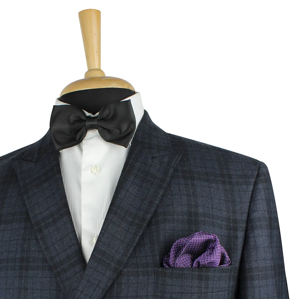 Kovove The Essentials Checkered Purple Pocket Square For Men