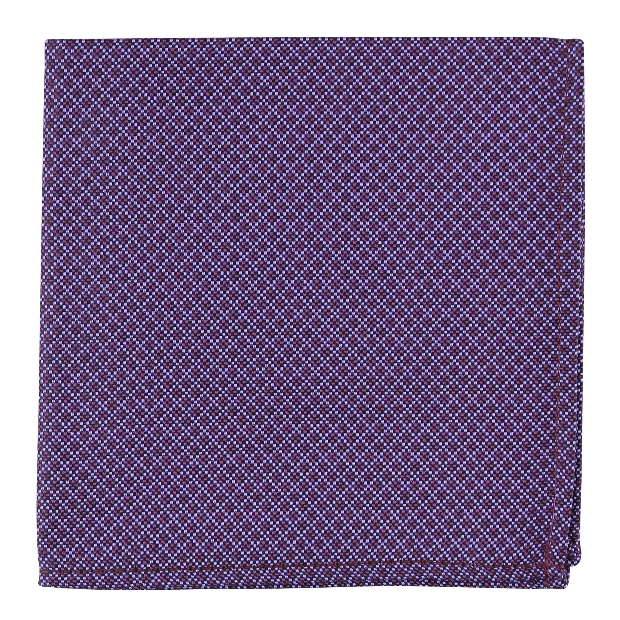 Kovove The Essentials Checkered Purple Pocket Square For Men