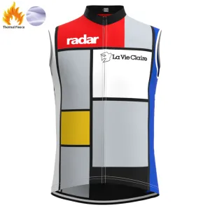 LA Vie Claire Fleece Retro Cycling Vest