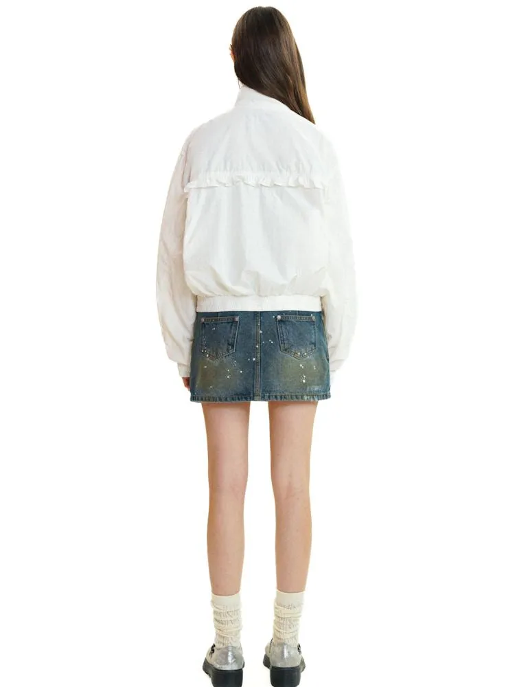 Lace Drawstring Loose Embroidered Jacket【s0000008578】