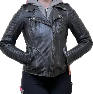 Ladies Soft Lambskin Hoodie Jacket