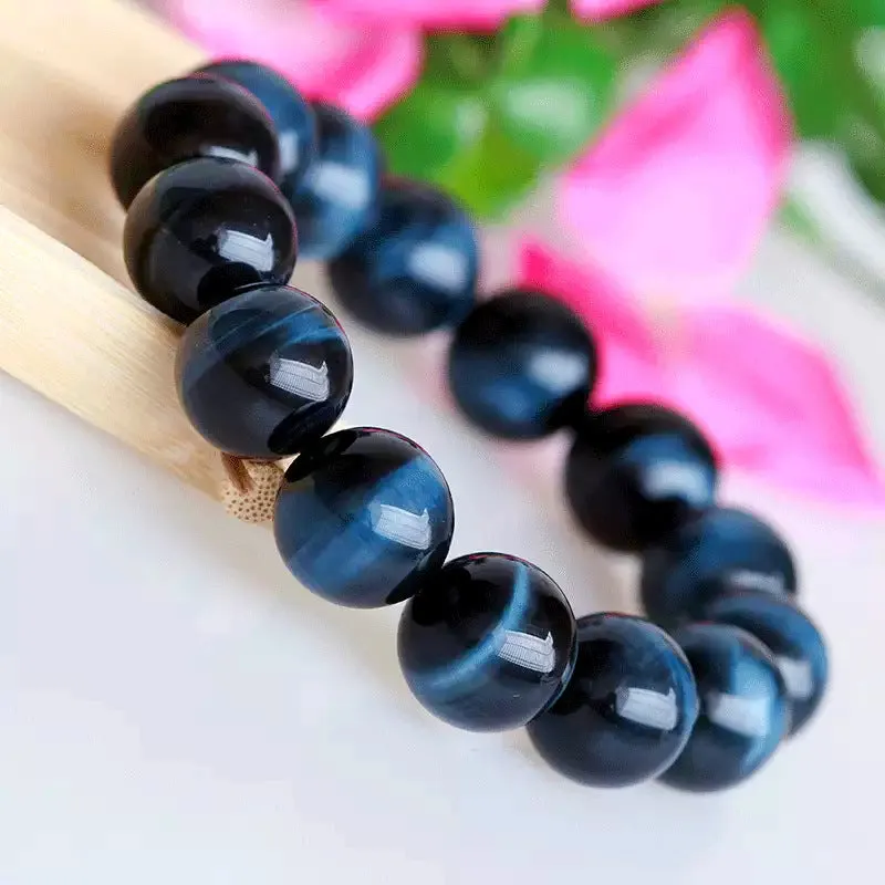 Natural high quality blue tiger eye stone bracelet jewelry