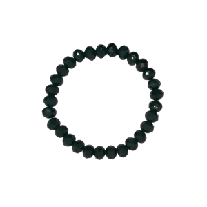 Pine Green Faceted Rondelle 8mm Bracelet