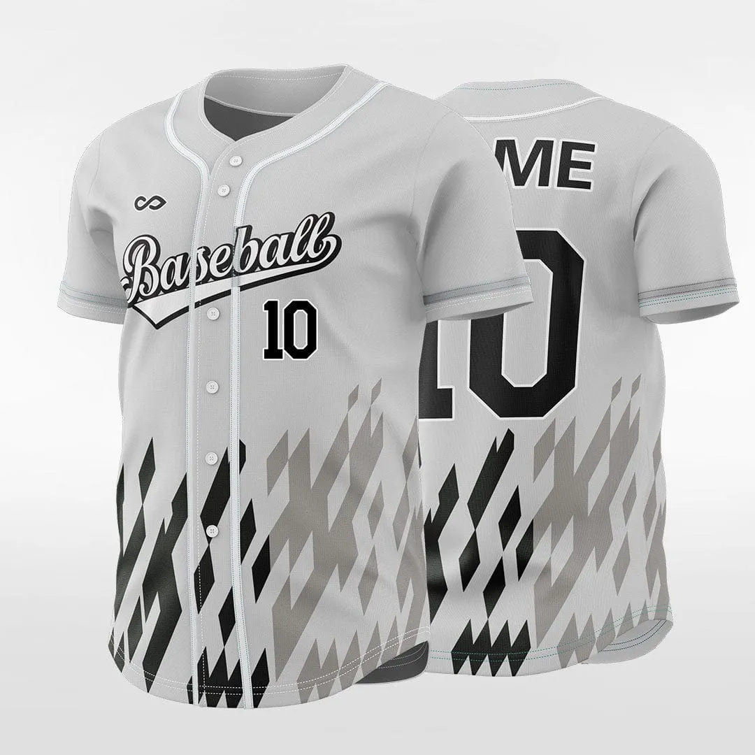 Pixel Fire - Customized Men's Sublimated Button Down Baseball Jersey