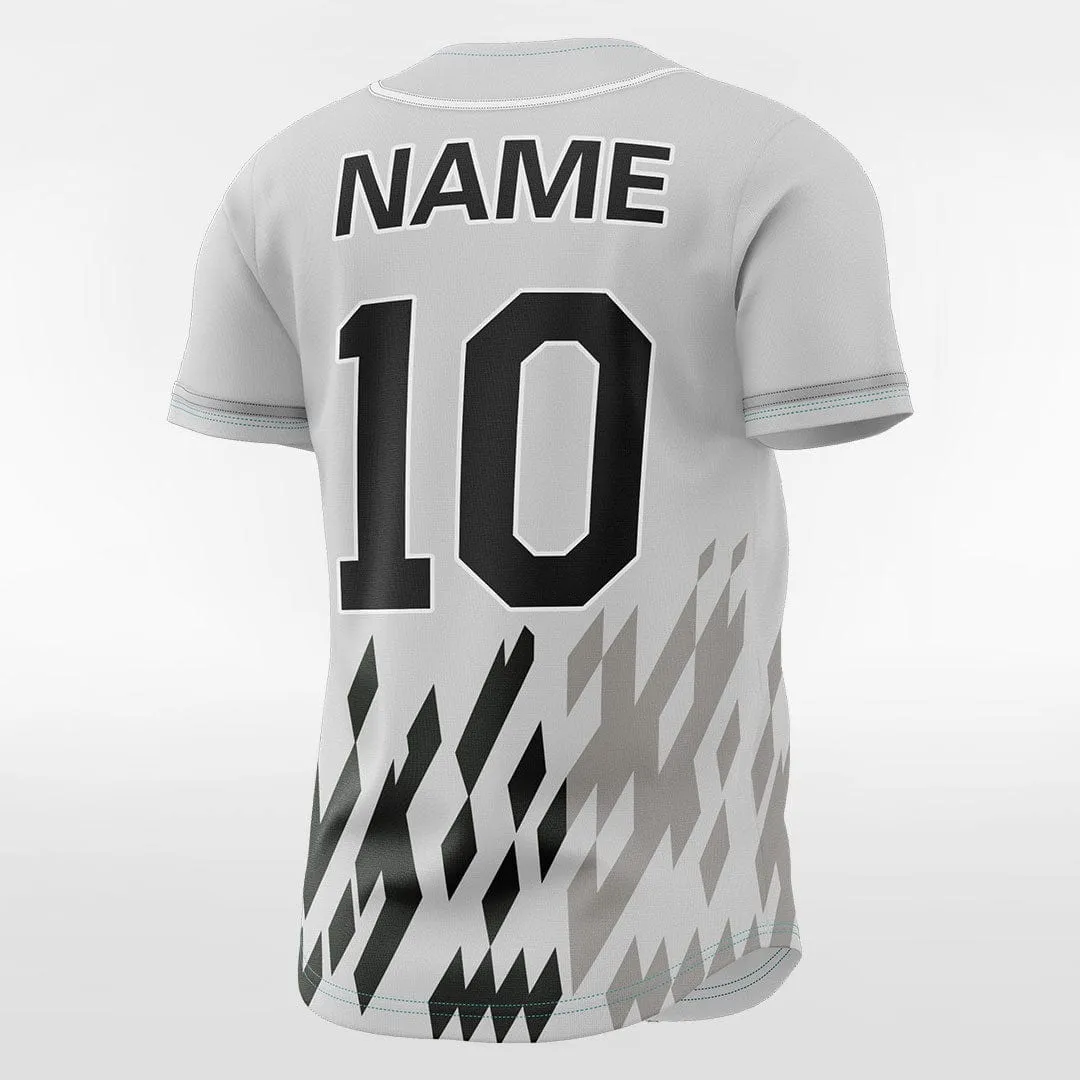 Pixel Fire - Customized Men's Sublimated Button Down Baseball Jersey