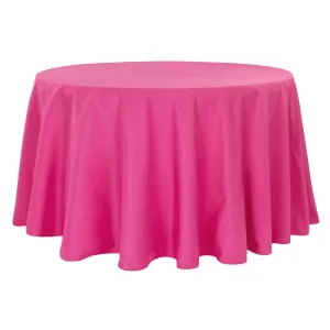 Polyester 120" Round Tablecloth - Fuchsia