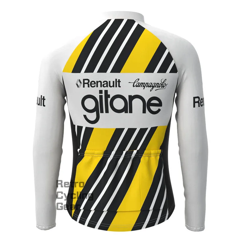 Renault Stripe Fleece Retro Cycling Kits