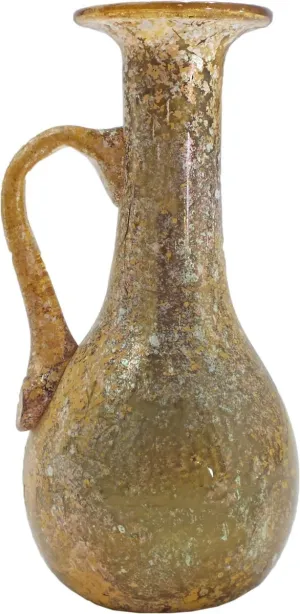 ROMAN GLASS FLASK OR EWER