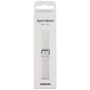 Samsung Sport Band for Galaxy Watch4 & Later - White (20mm) M/L