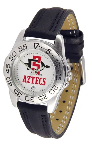 San Diego State Sport Leather Ladies Watch