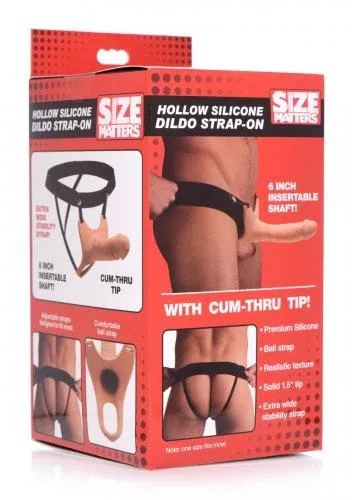 Size Matters Hollow Silicone Dildo Strap-On