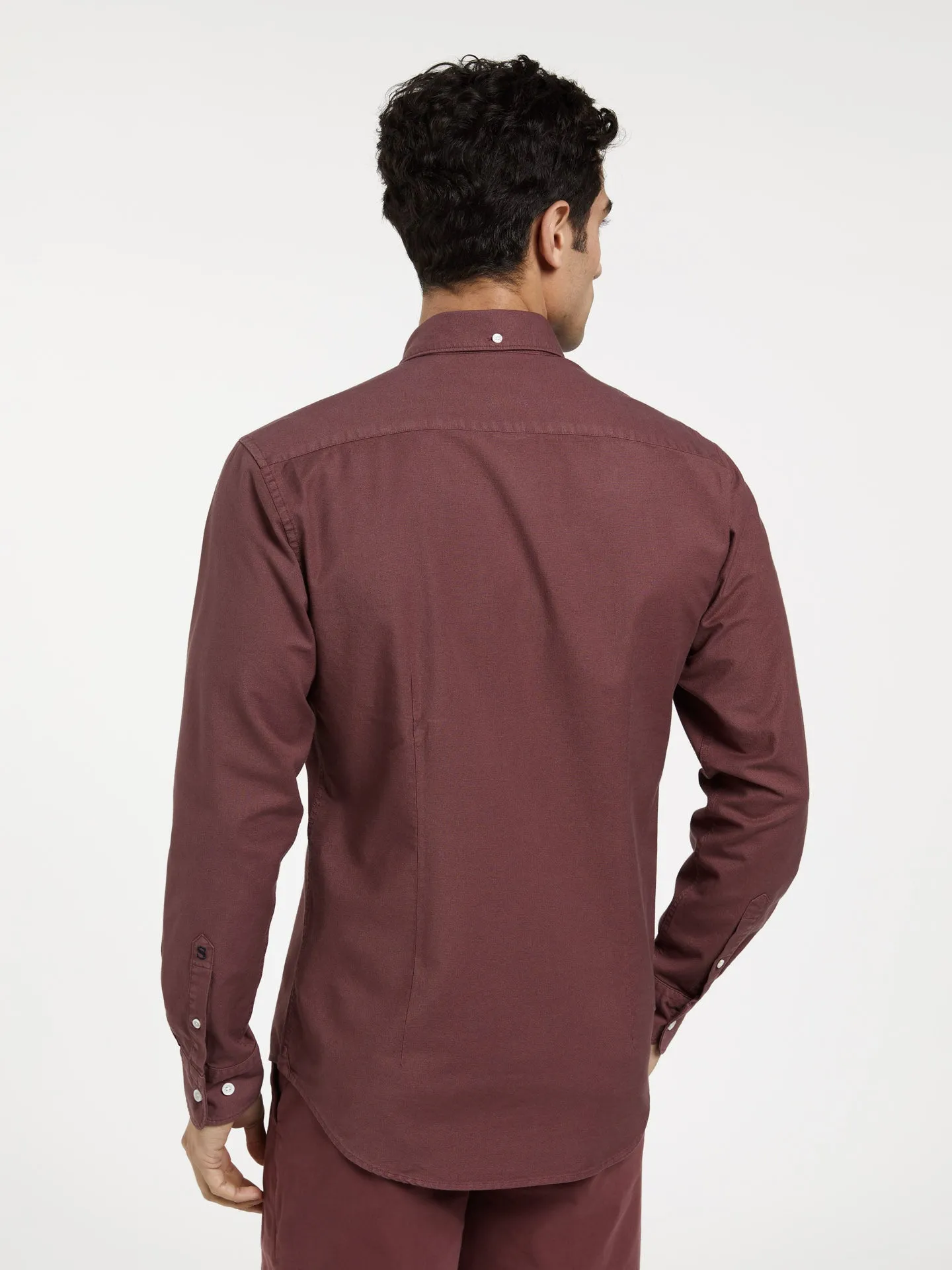 Slim fit garment dye oxford shirt