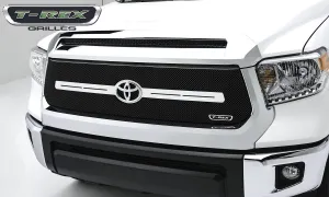 T-REX Sport Series, 1 Piece Grilles w/ Logo Bar- Powdercoat - 2014-2017 Tundra