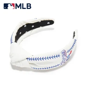 TEXAS RANGERS LELE SADOUGHI / MLB IVORY EMBROIDERED KNOTTED HEADBAND