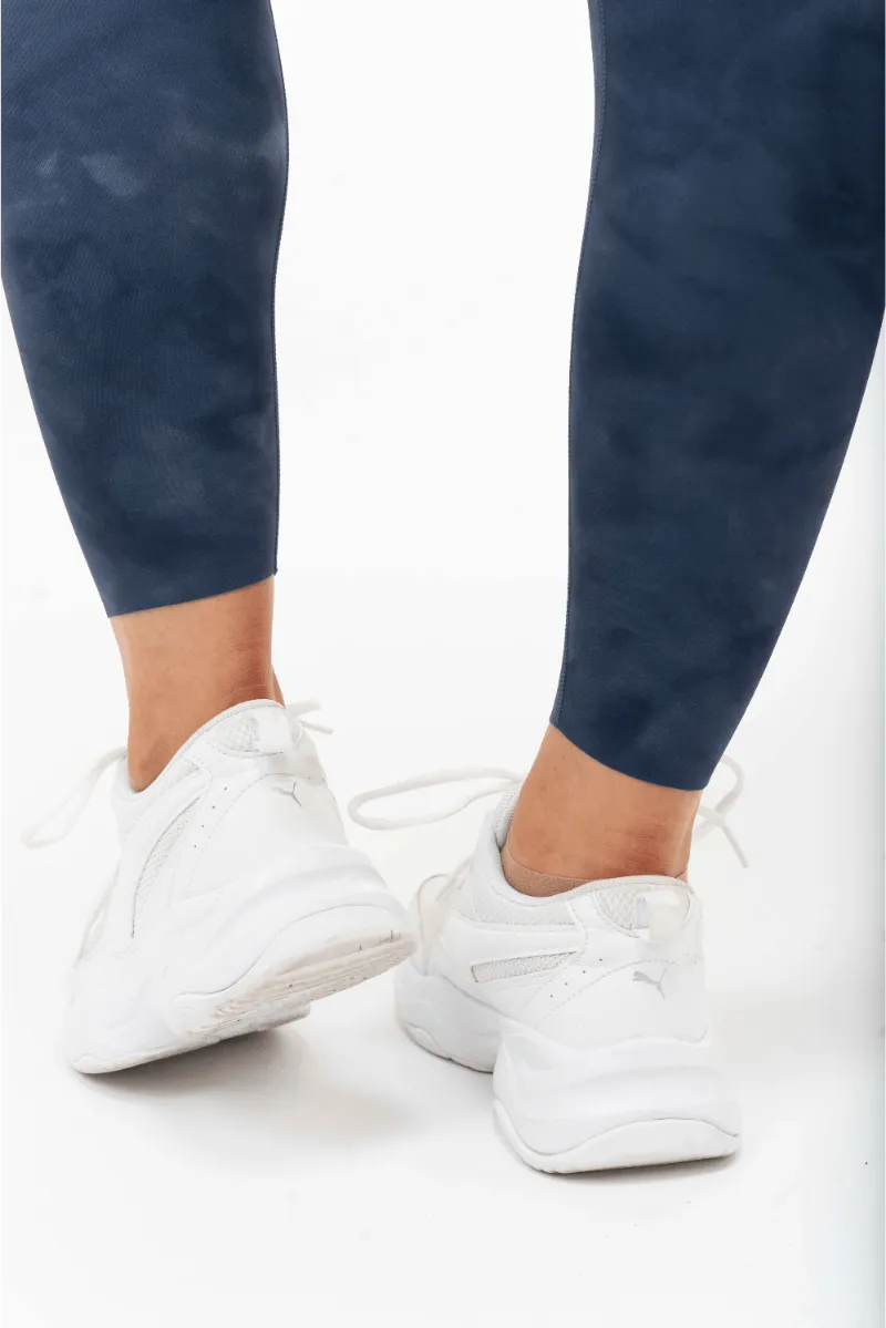 Tie Dye Leggings - Navy Blue