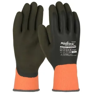 Towa 41-1329/L Hi-Vis Seamless Knit Glove with Latex MicroFinish Grip on Full Hand