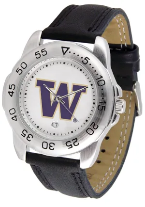 Washington Huskies Sport Leather Men’s Watch