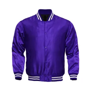 Women Satin Jacket All Purple