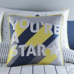 You're a Star Filled Cushion by Appletree Kids in Navy 43 x 43cm